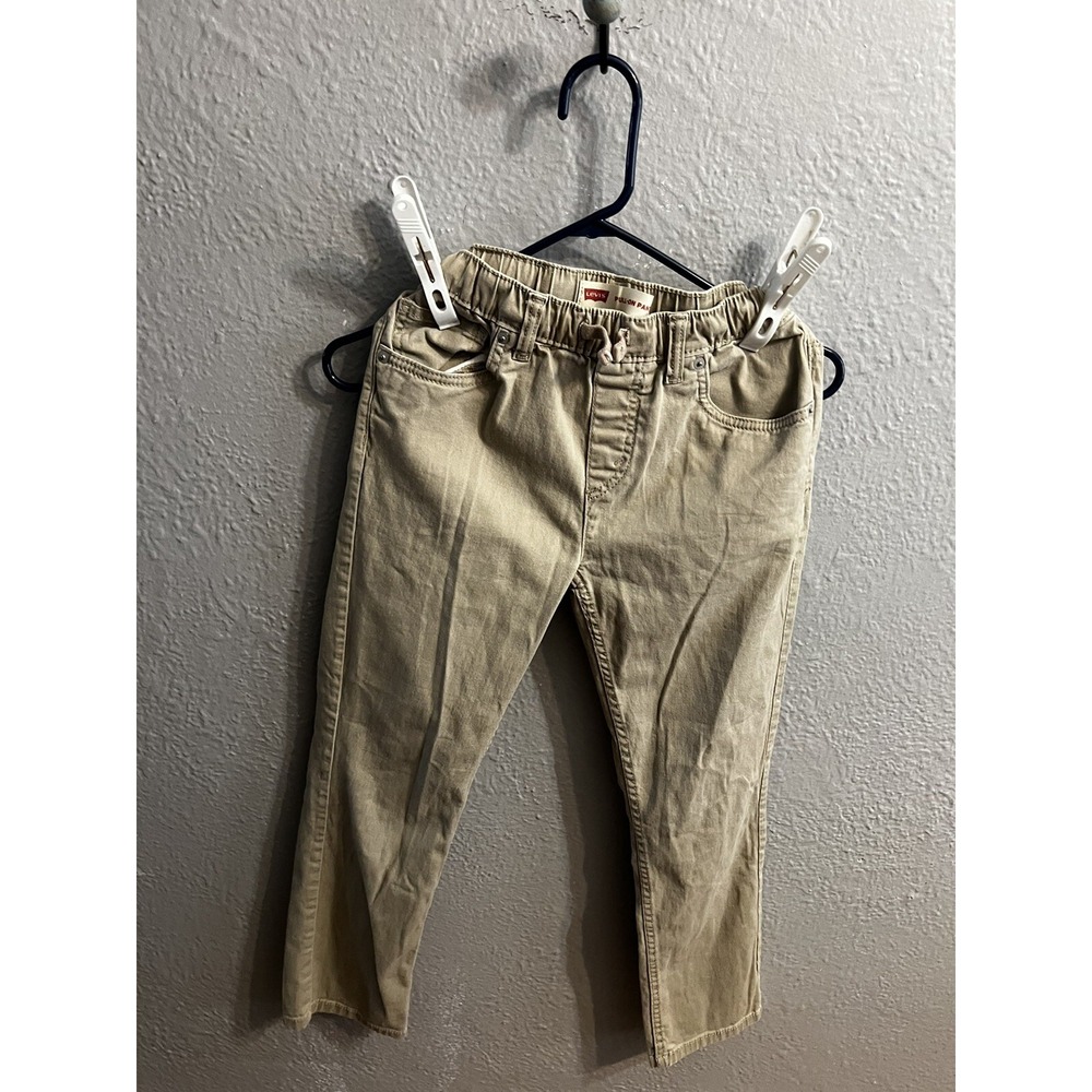Levis Beige Pants‎ Boys Size 12 Elastic Drawstring Waist Cuffs
